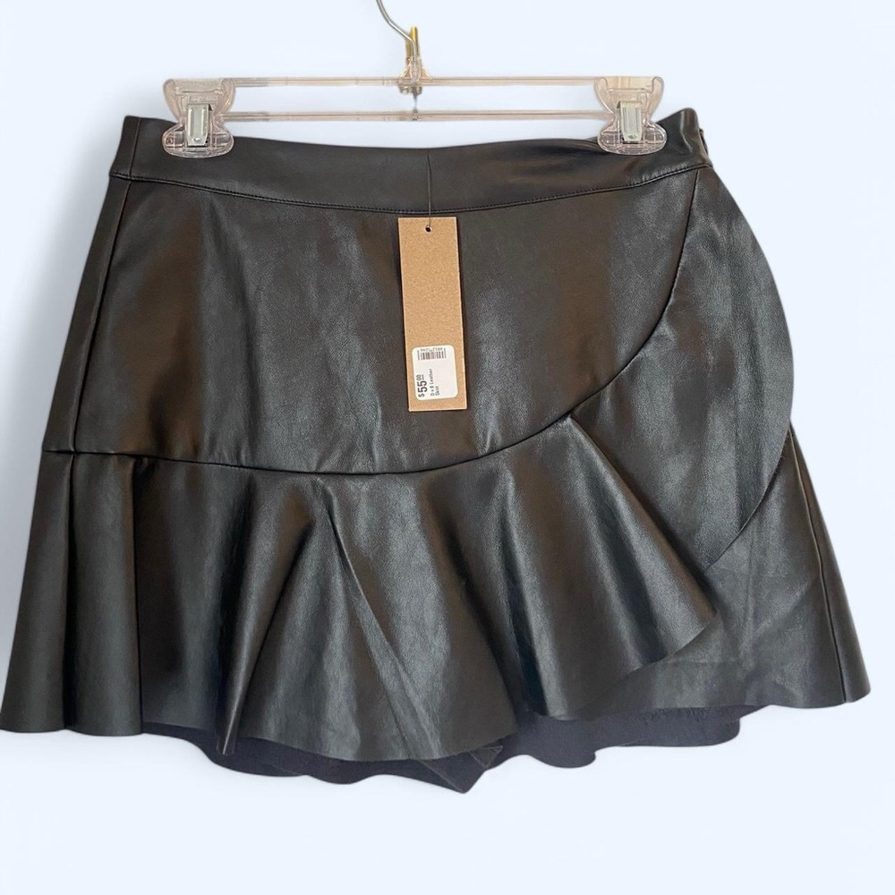 DO+BE Black Faux Leather Mini Skirt